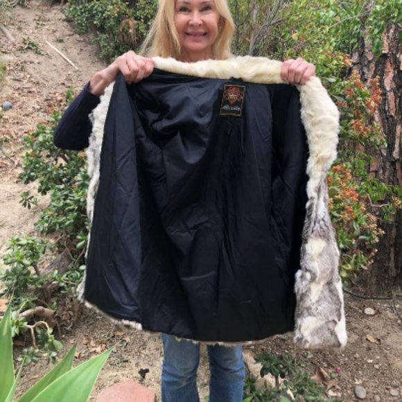 ALEXIDA Patchwork Rabbit fur coat - Picture 5 of 7